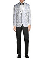 Jacquard Silk-Blend One-Button Dinner Jacket