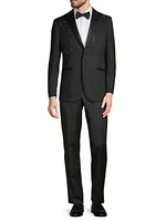 Crystal-Embellished Wool One-Button Dinner Jacket