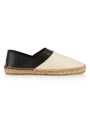 Colorblocked Leather Espadrilles