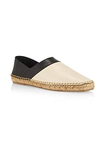 Colorblocked Leather Espadrilles