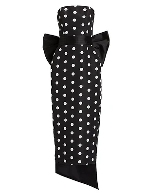 Emily Polka Dot Silk Midi-Dress