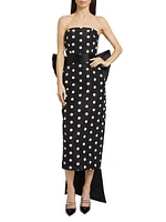 Emily Polka Dot Silk Midi-Dress