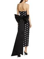 Emily Polka Dot Silk Midi-Dress