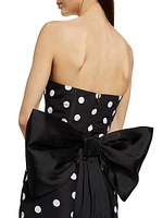 Emily Polka Dot Silk Midi-Dress