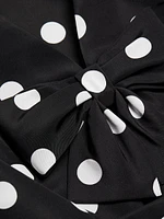 Claire Polka Dot Silk Column Gown