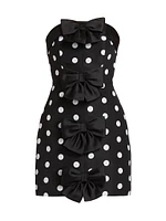 Georgie Polka Dot Silk Minidress