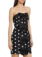 Georgie Polka Dot Silk Minidress