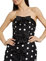 Georgie Polka Dot Silk Minidress