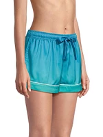 Sunset Ocean Dip Ombréd Shorts Pajama Set