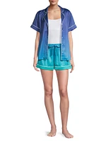 Sunset Ocean Dip Ombréd Shorts Pajama Set