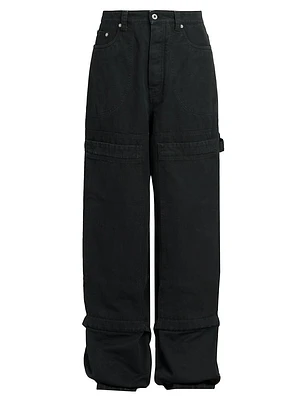 Denim Relaxed-Fit Carpenter Pants