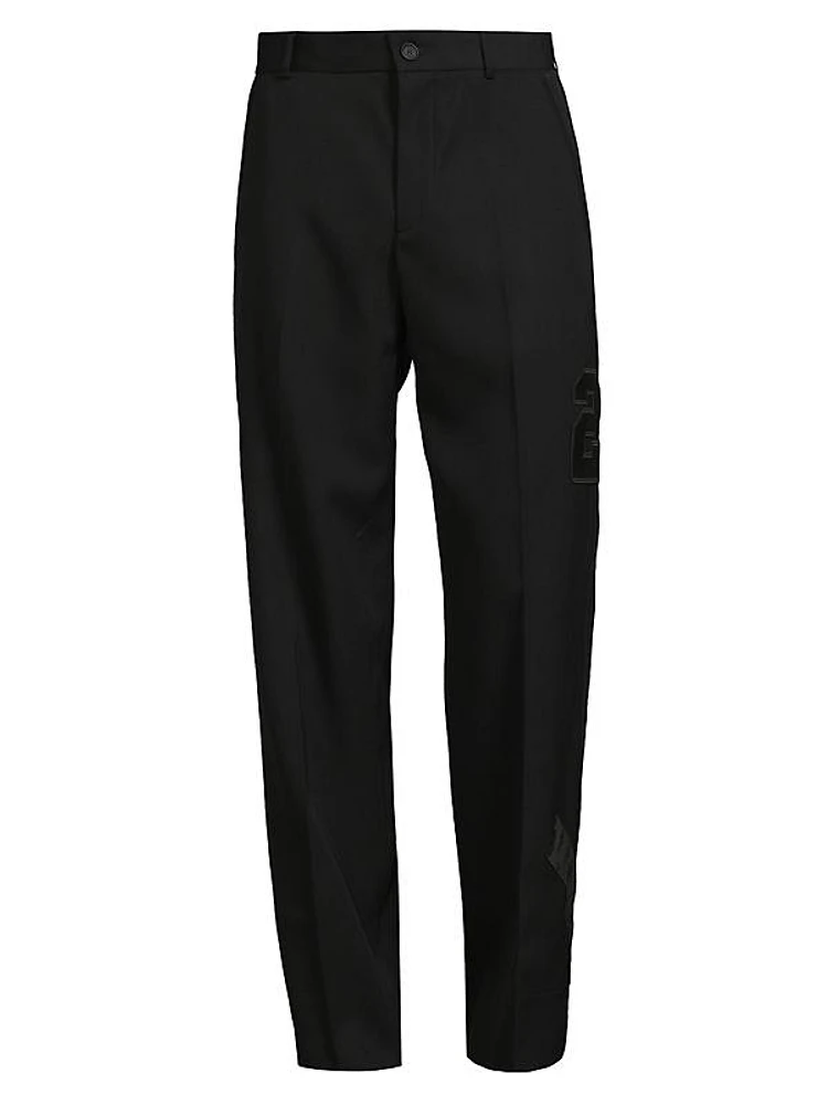 Wool Crease-Front Pants