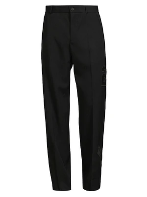 Wool Crease-Front Pants