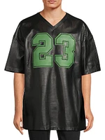 Natlover Leather Mesh Basketball T-Shirt