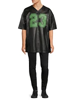 Natlover Leather Mesh Basketball T-Shirt