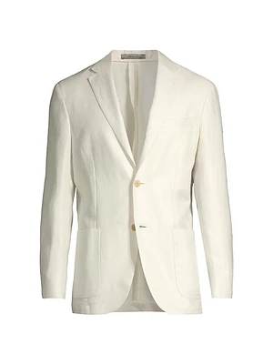 Linen & Wool-Blend Two-Button Sport Coat