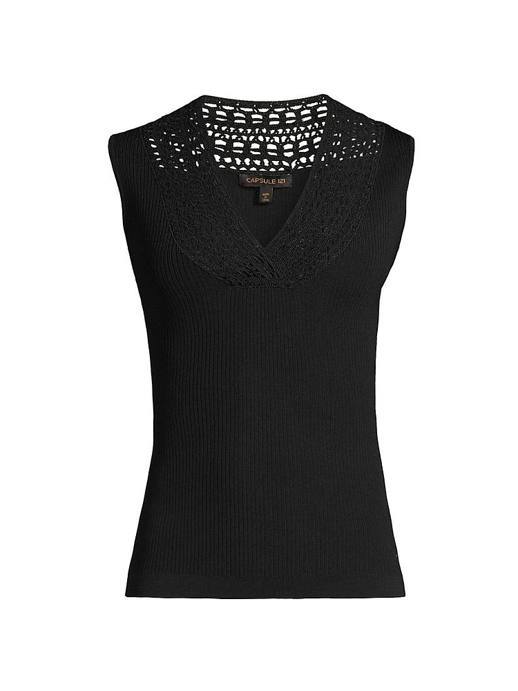 The Extensive Sleeveless V-Neck Sweater