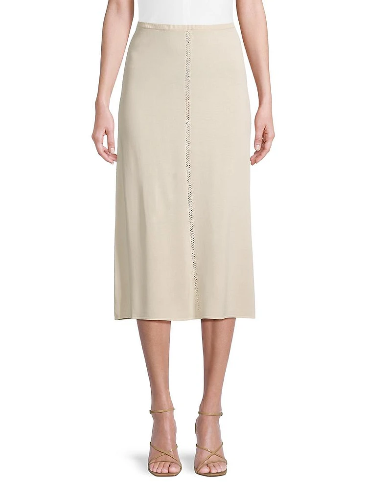 The Triangular Knit Midi-Skirt