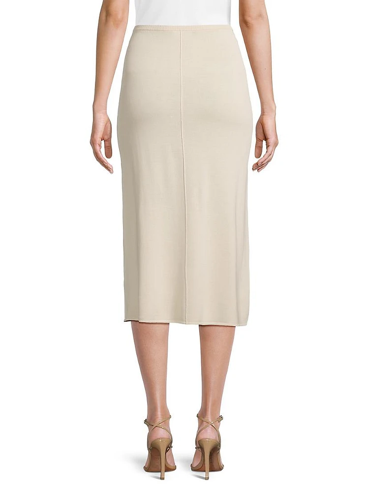 The Triangular Knit Midi-Skirt