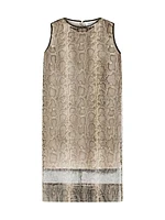 Cubano Snake Organza Shift Dress