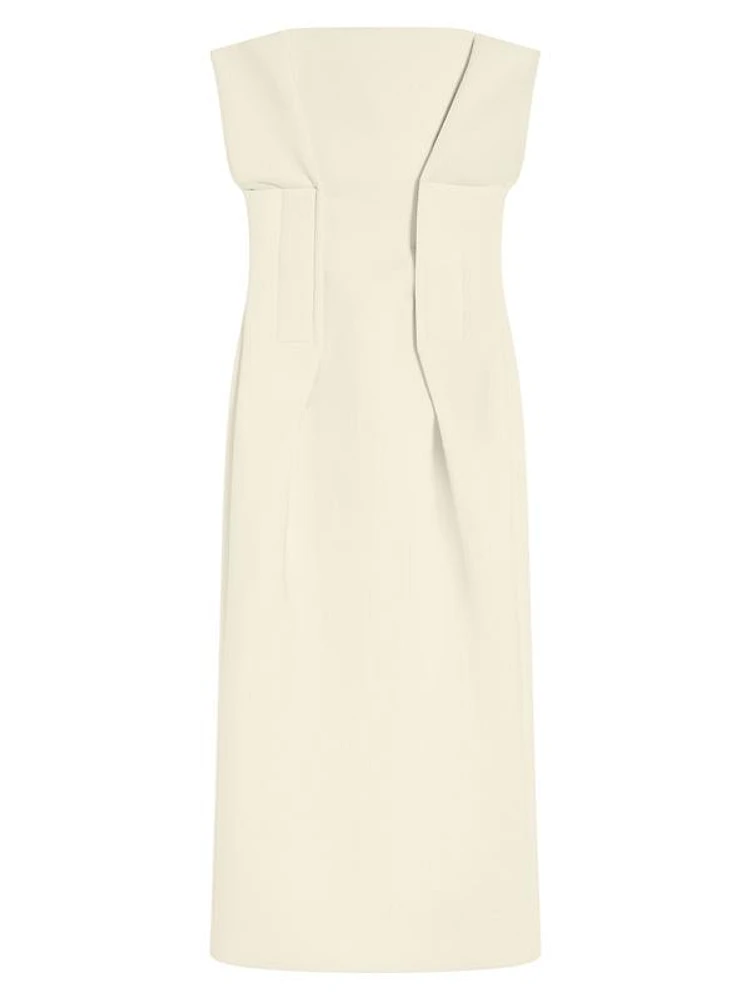 Adito Strapless Sheath Midi-Dress