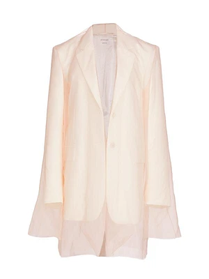 Acacia Silk-Overlay Blazer