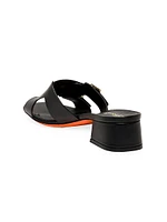 Double-Buckle 38MM Leather Mules