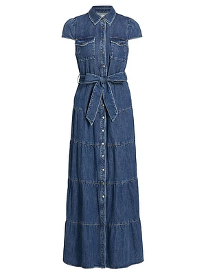 Miranda Denim Maxi Shirtdress