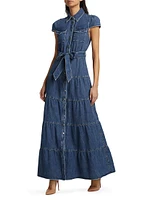 Miranda Denim Maxi Shirtdress