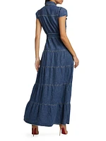 Miranda Denim Maxi Shirtdress