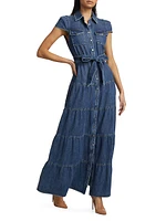 Miranda Denim Maxi Shirtdress