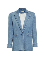 Justin Cotton Roll-Cuff Blazer