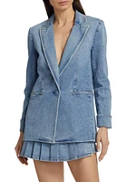 Justin Cotton Roll-Cuff Blazer