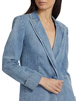 Justin Cotton Roll-Cuff Blazer