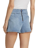 Noah Denim Pleated Miniskirt