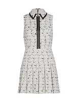 Ellis Tweed Pleated Minidress