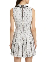 Ellis Tweed Pleated Minidress