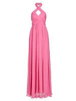 Paula Cut-Out Halter Gown