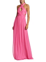 Paula Cut-Out Halter Gown