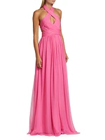 Paula Cut-Out Halter Gown