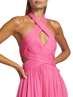 Paula Cut-Out Halter Gown