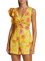 Joette Floral Cut-Out Romper