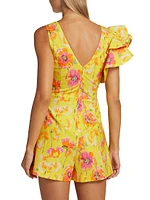 Joette Floral Cut-Out Romper