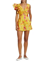 Joette Floral Cut-Out Romper