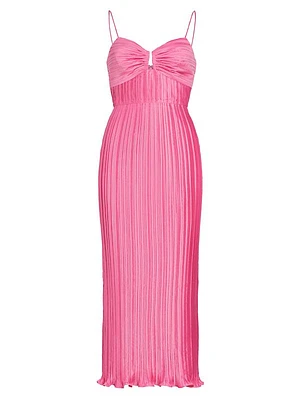 Dannie Pleated Midi-Dress