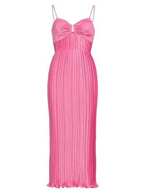 Dannie Pleated Midi-Dress