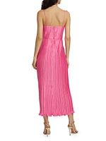 Dannie Pleated Midi-Dress