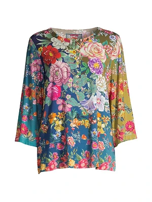 Neutra Floral Henley T-Shirt