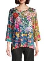 Neutra Floral Henley T-Shirt