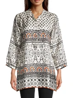 Corry Printed Silk Twill Tunic